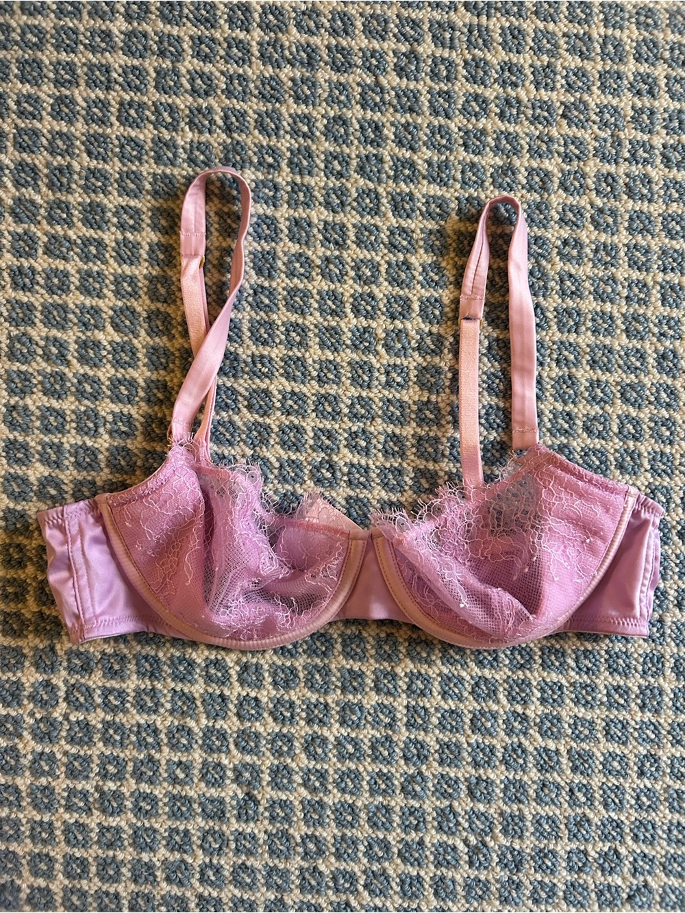 Lace Purple/Pink Balconette Bra